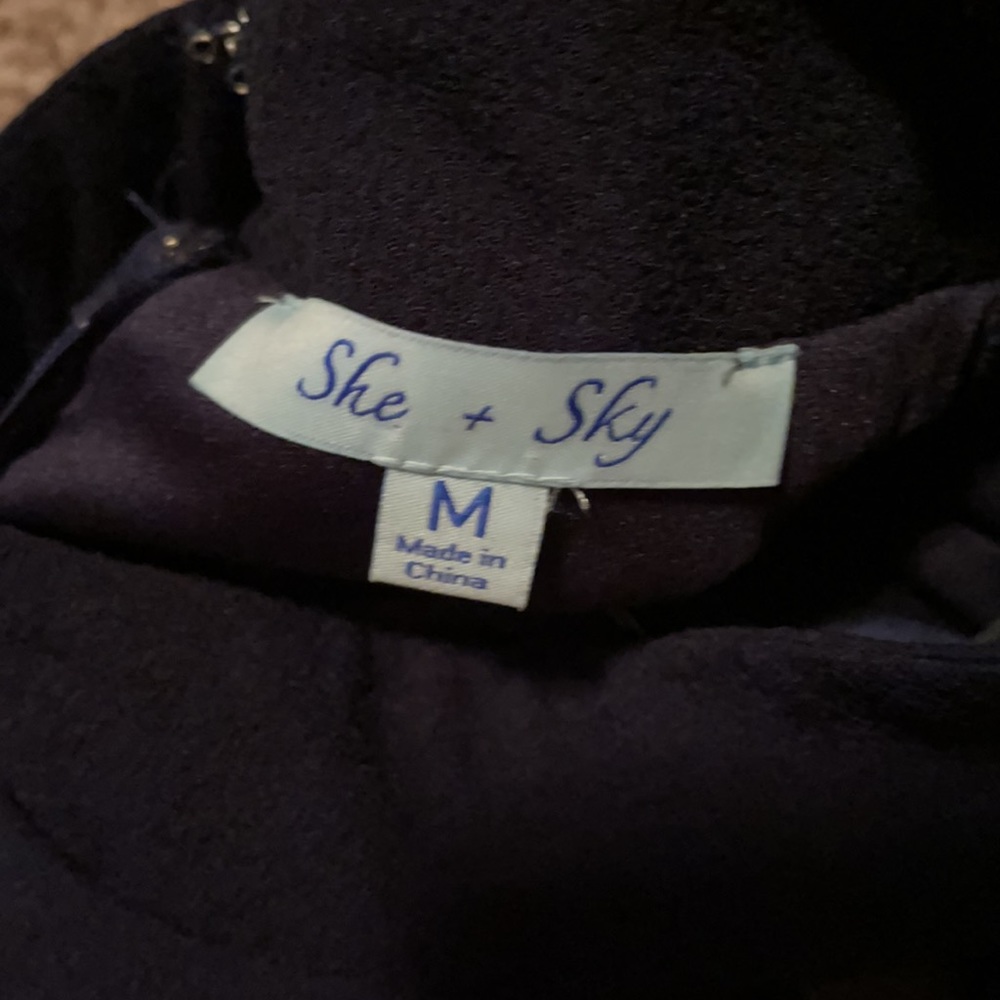 She + sky skirt romper. (Navy blue) - Picture 5 of 5